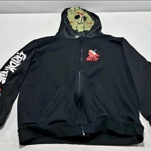 Friday the 13th face zip hoodie